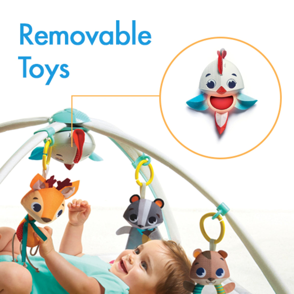 Into The Forest Gymini Deluxe Activity Gym Play Mat Mobiles Tiny Love
