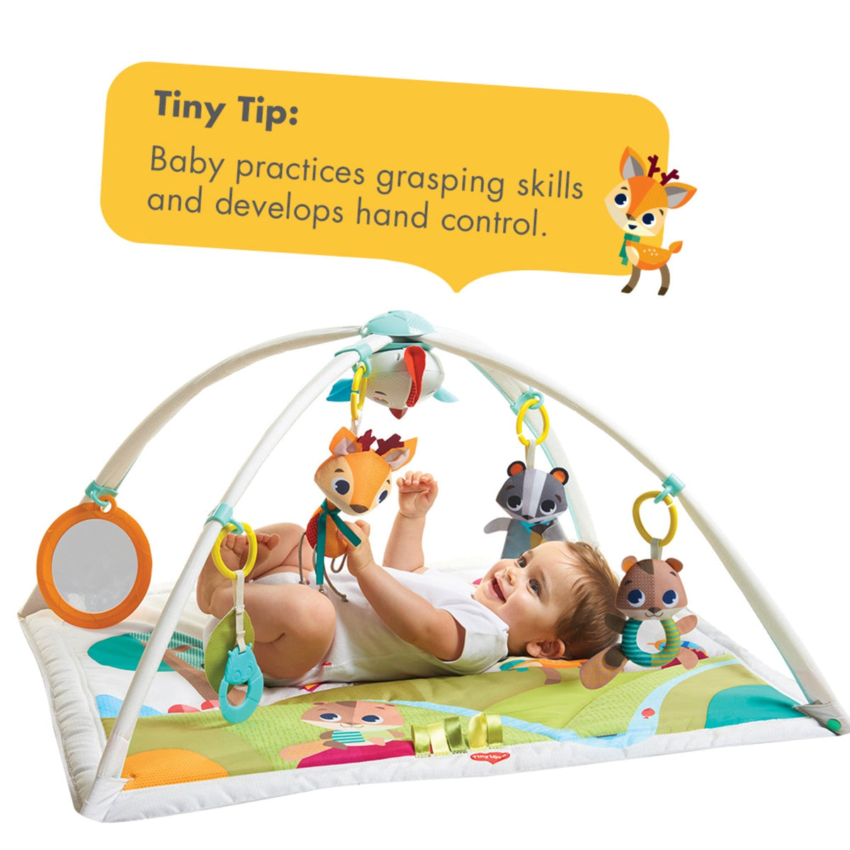 Into The Forest Gymini Deluxe Activity Gym Play Mat Mobiles Tiny Love