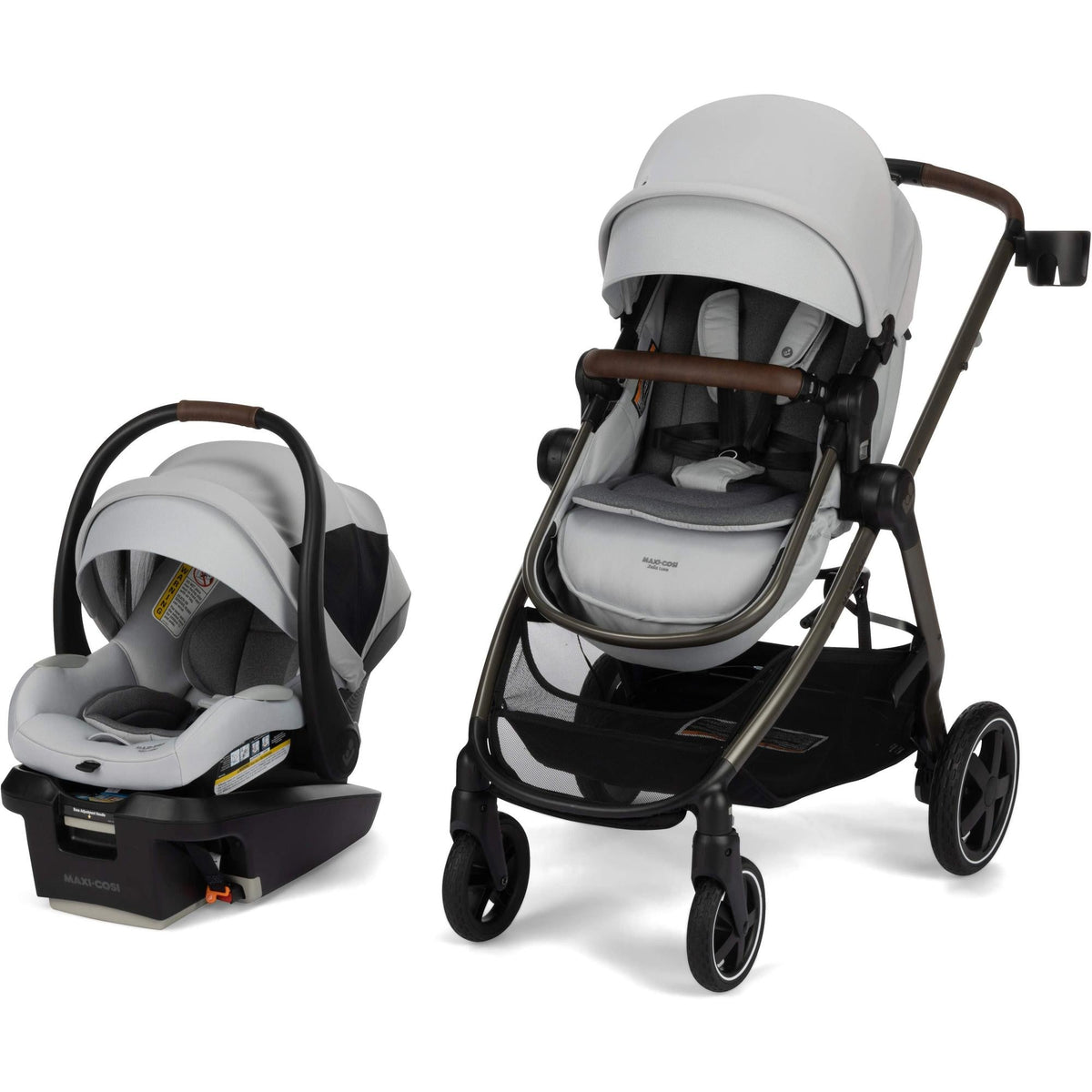 Zelia Luxe+ 5-in-1 Modular Travel System Strollers - Travel Systems Maxi-Cosi Arctic Frost