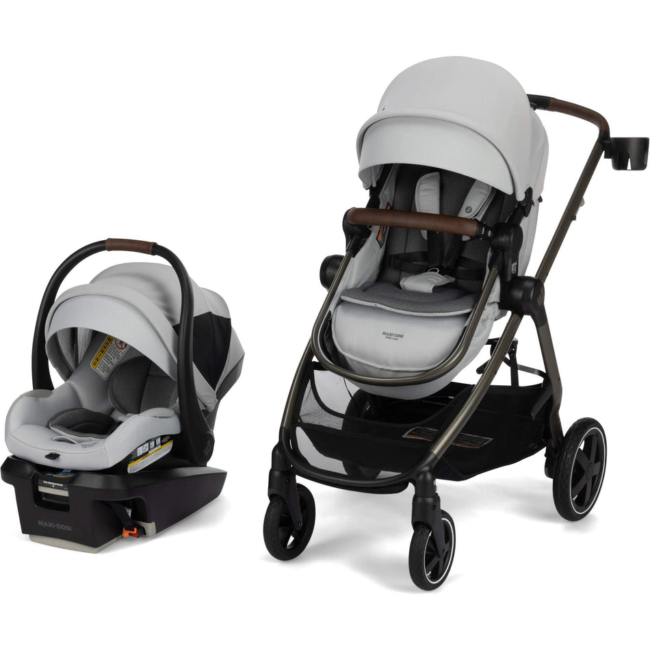 Zelia Luxe+ 5-in-1 Modular Travel System Strollers - Travel Systems Maxi-Cosi Arctic Frost