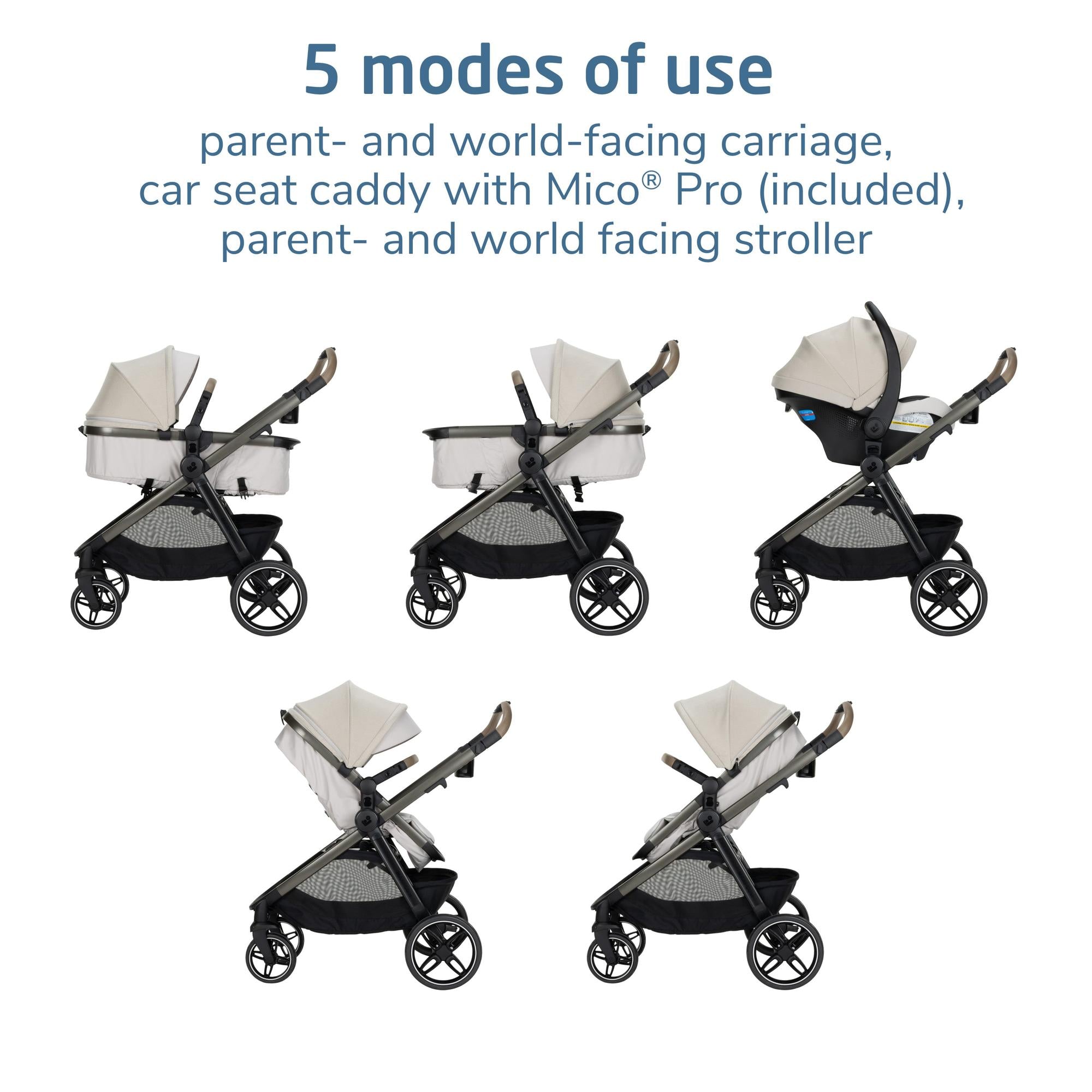 Maxi-Cosi Zelia Pro 5-in-1 Modular Travel System Strollers - Travel Systems Maxi-Cosi