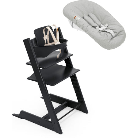Tripp Trapp High Chair² with Newborn Set High Chairs Stokke Black, Grey Newborn Set