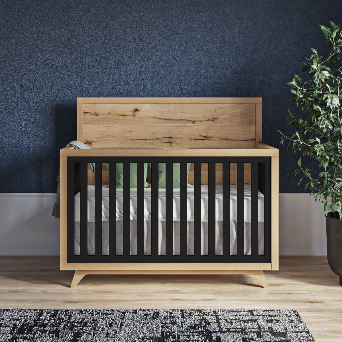 Romina Uptown Convertible Crib Cribs Romina Furniture Peppercorn