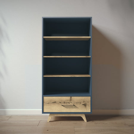 Romina Uptown Bookcase Bookcases Romina Furniture Navy Bar Handle - Gold