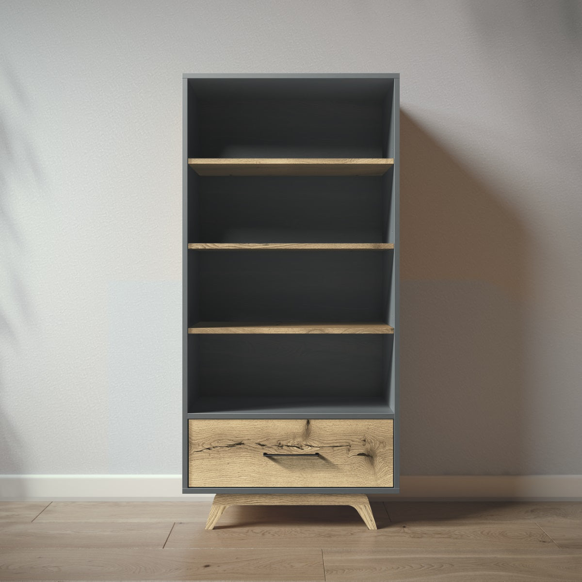 Romina Uptown Bookcase Bookcases Romina Furniture Bianco Satinato Celtic Knot - Bronze