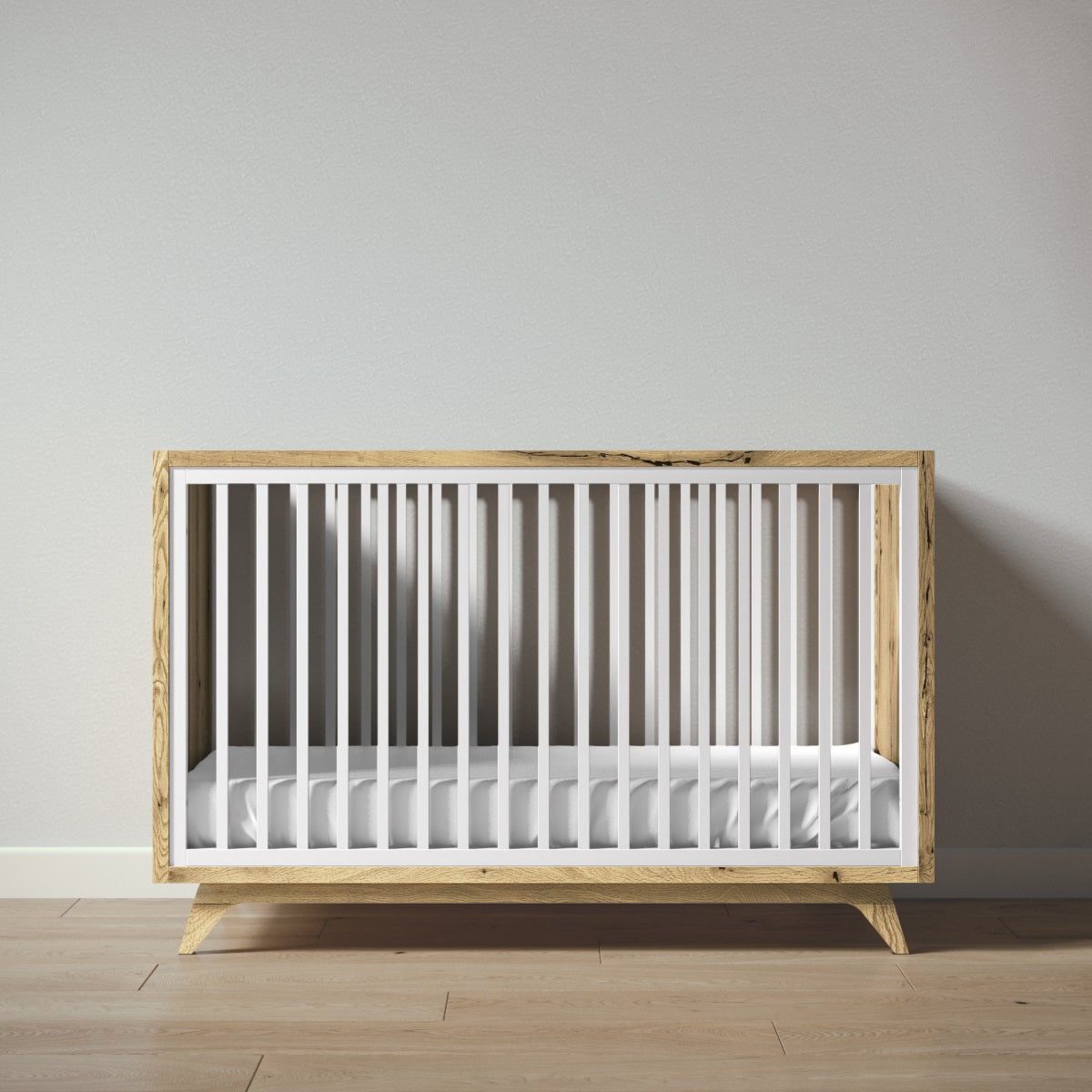 Romina Uptown Classic Crib Cribs Romina Furniture Solid White
