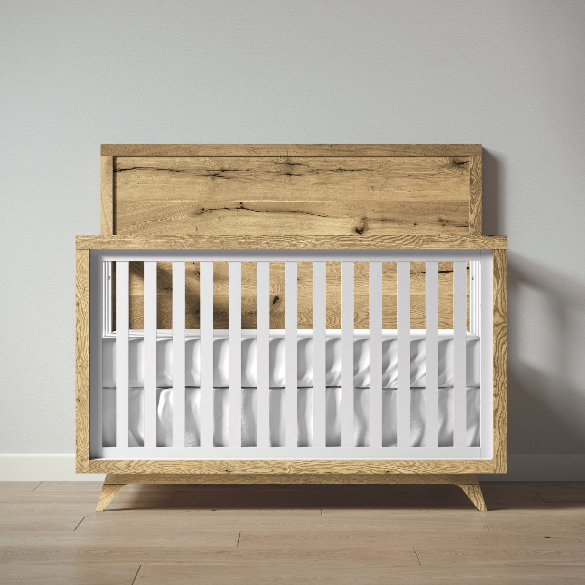 Romina Uptown Convertible Crib Cribs Romina Furniture Solid White