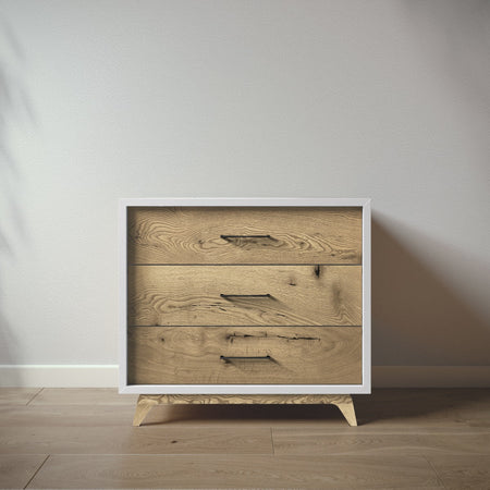 Romina Uptown Single Dresser Dressers Romina Furniture Solid White Bar Handle - Matte Black