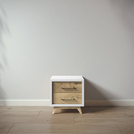 Romina Uptown Nightstand Nightstands Romina Furniture Solid White Bar Handle - Gold