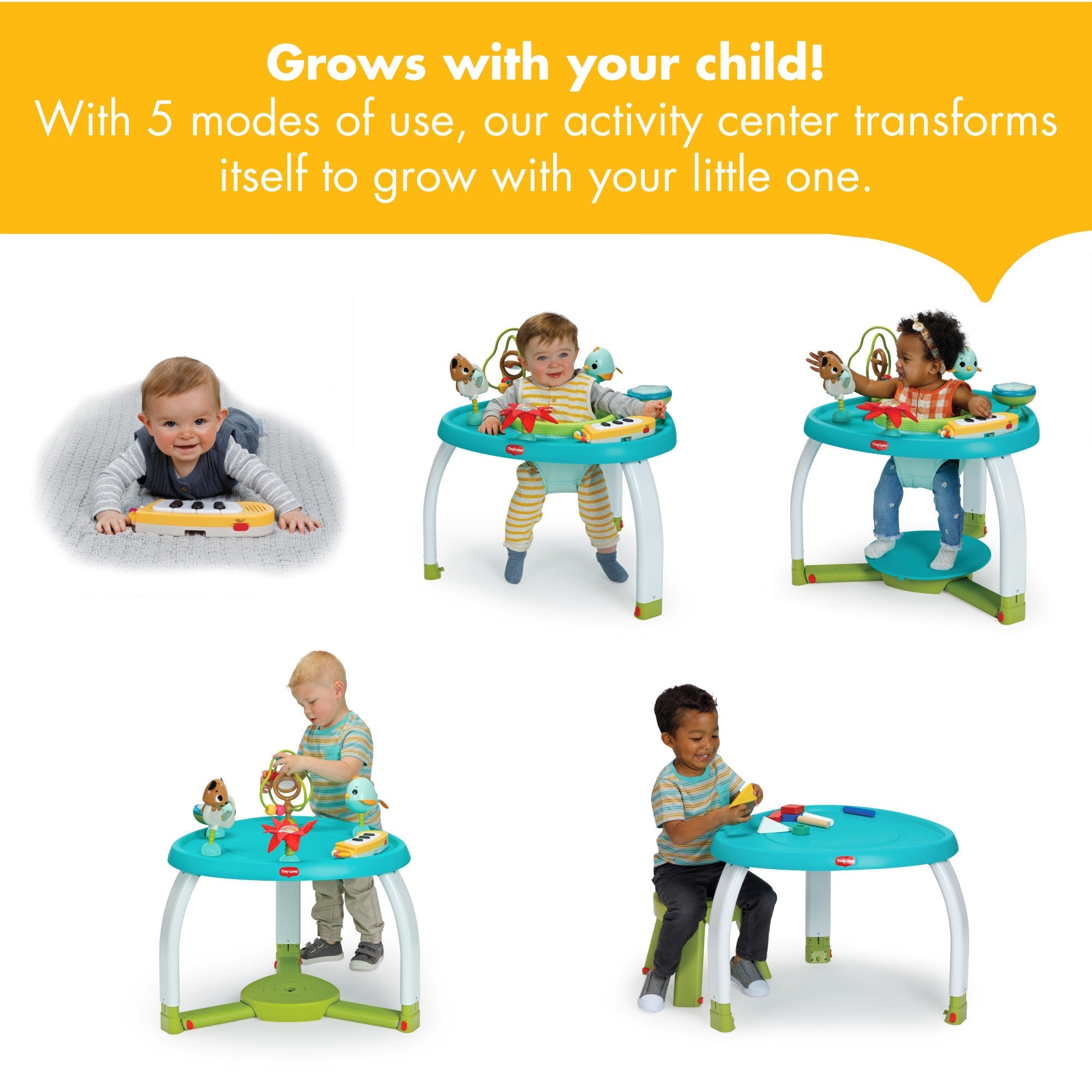 Meadow Days 5-in-1 Stationary Activity Center Baby Walkers & Entertainers Tiny Love