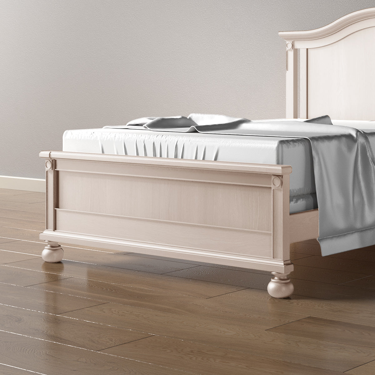 Romina Dakota Low-Profile Footboard Conversion Rails Romina Furniture Washed White