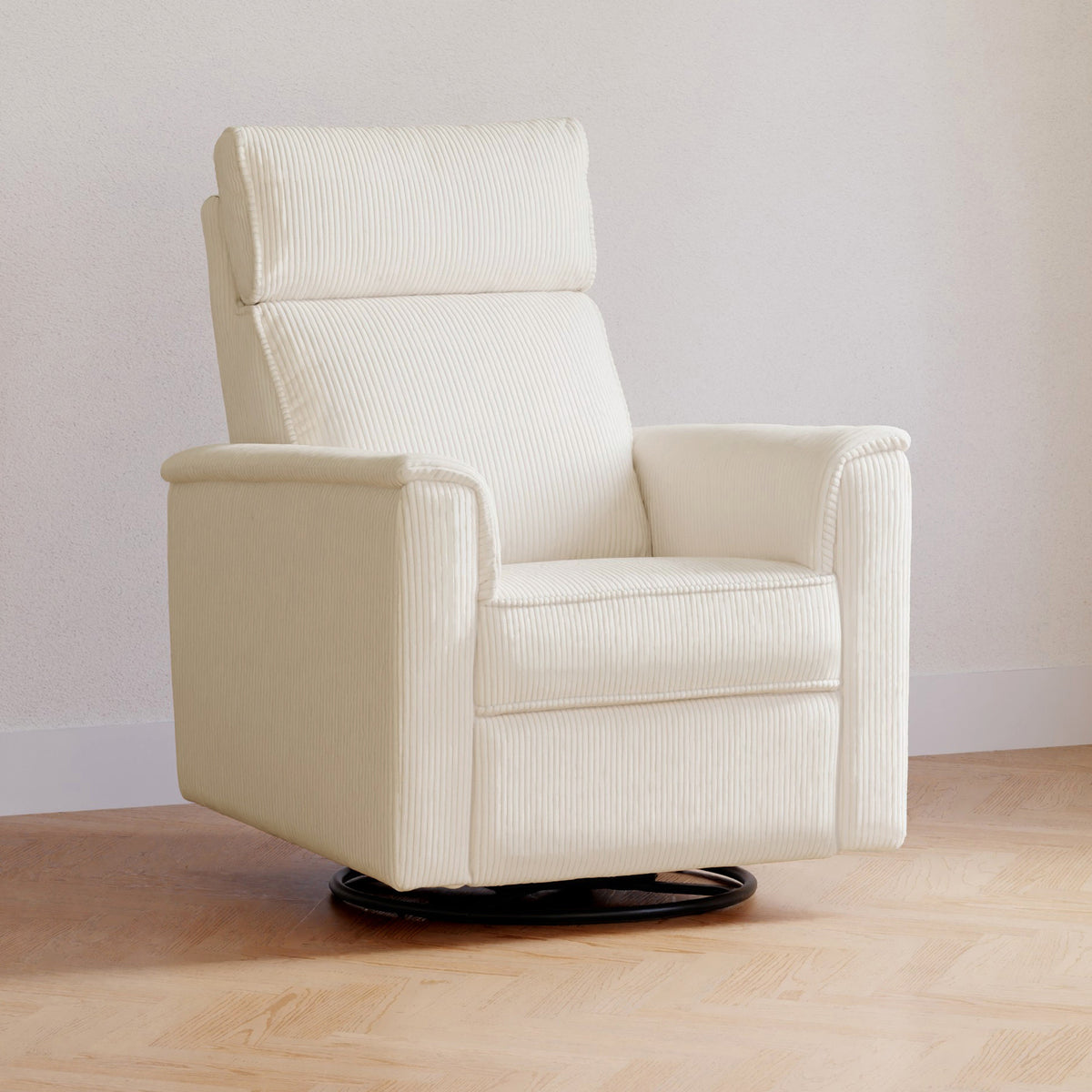 Willa Plus Power Glider Recliner + Power Headrest - Warehouse Clearance Recliners Namesake Ivory Corduroy