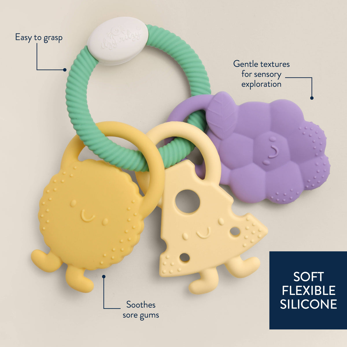 Itzy Trio™ Multi-textured Silicone Teether Charcuterie Activity Toys Itzy Ritzy