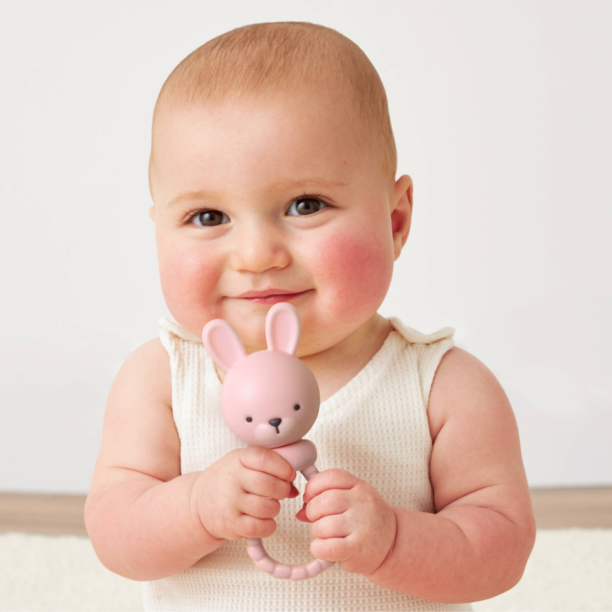 Pink Bunny Sweetie Rattle™ Pacifiers & Teethers Itzy Ritzy