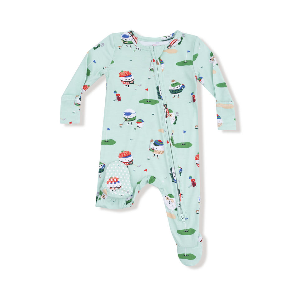 Golf Pros - Green Golf 2 Way Zipper Footie