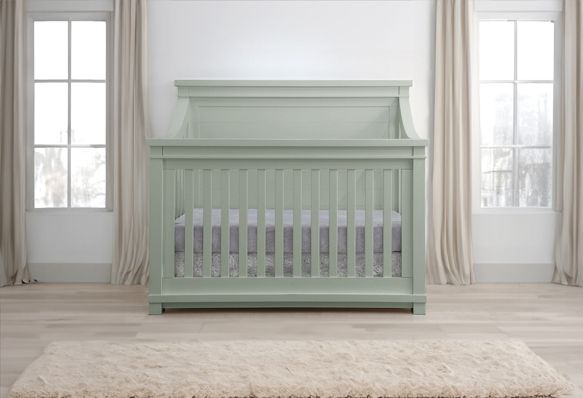 Rowan Flat Top Crib + Double Dresser Crib Sets Baby Appleseed Sage