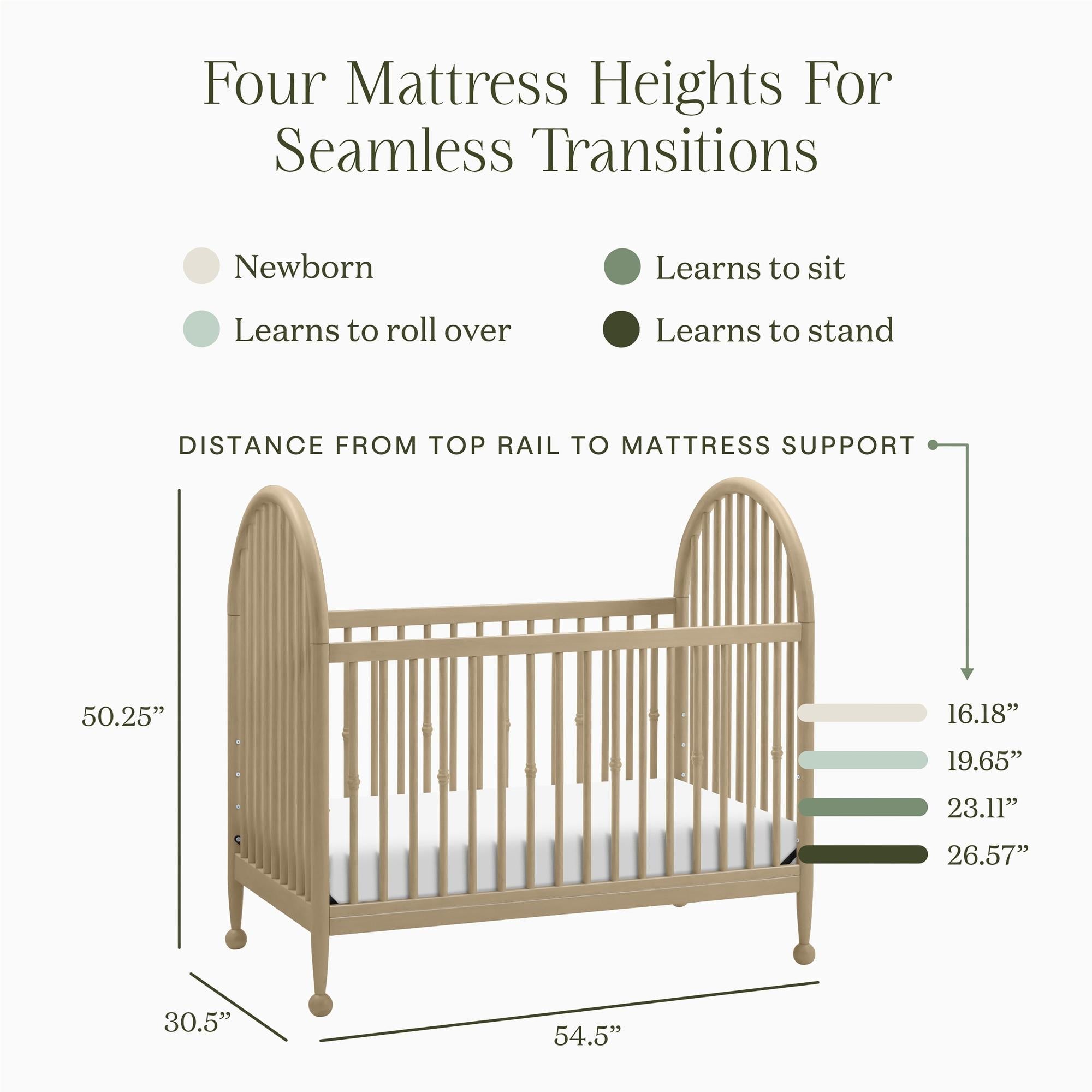 Alouette 3-in-1 Convertible Spindle Crib Cribs Namesake