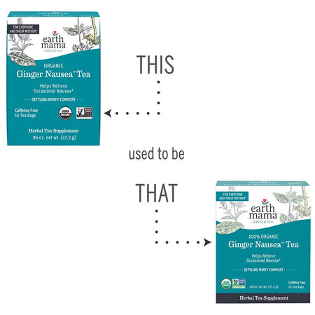 Organic Ginger Nausea Tea Products for Mom Earth Mama Organics