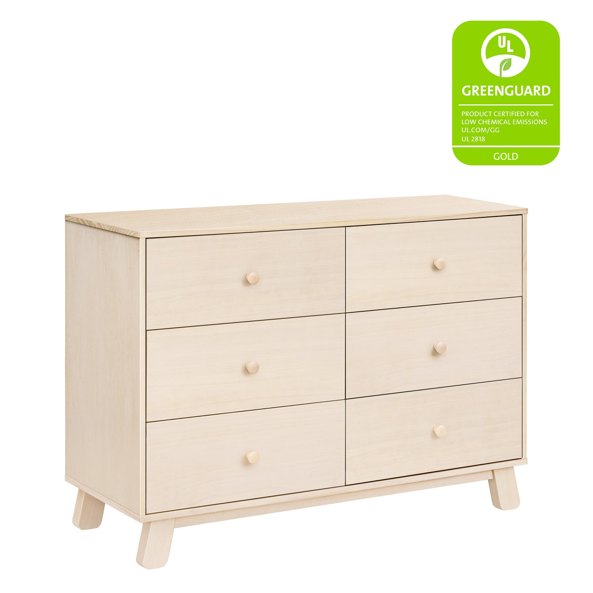 Hudson Modern 6-Drawer Double Dresser Dressers Babyletto