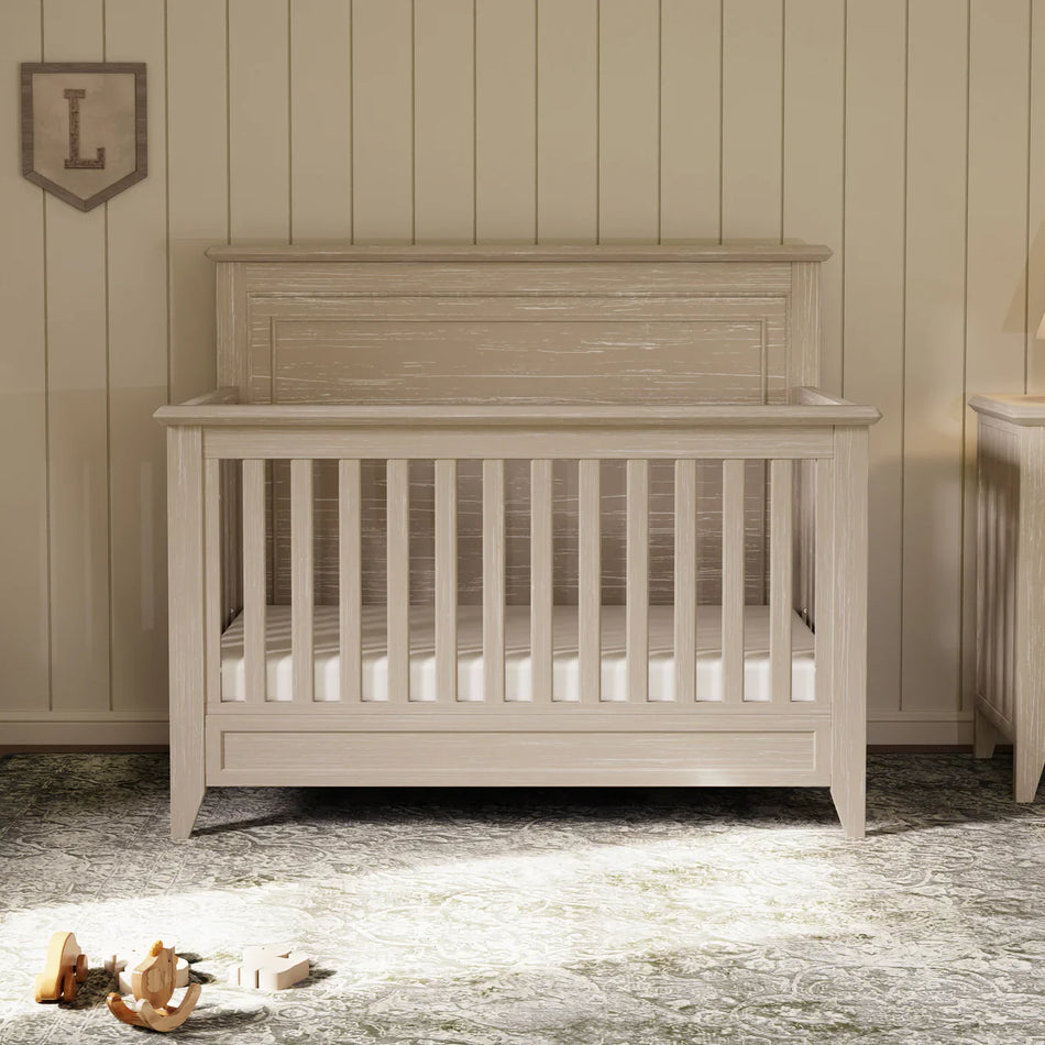 Monogram by Namesake Barrow Rustic 4-in-1 Convertible Flat Top Crib Convertible Cribs Namesake