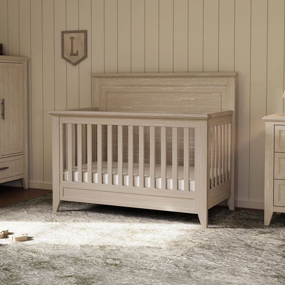 Monogram by Namesake Barrow Rustic 4-in-1 Convertible Flat Top Crib Convertible Cribs Namesake