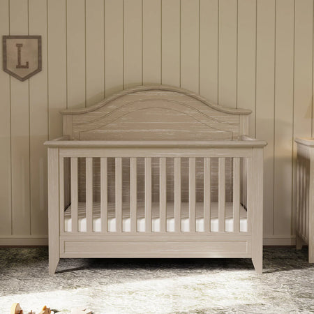Monogram by Namesake Barrow Rustic 4-in-1 Convertible Curve Top Crib Convertible Cribs Namesake