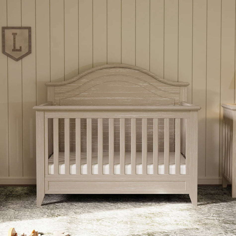 Monogram by Namesake Barrow Rustic 4-in-1 Convertible Curve Top Crib Convertible Cribs Namesake