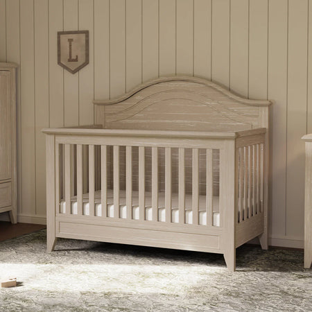 Monogram by Namesake Barrow Rustic 4-in-1 Convertible Curve Top Crib Convertible Cribs Namesake