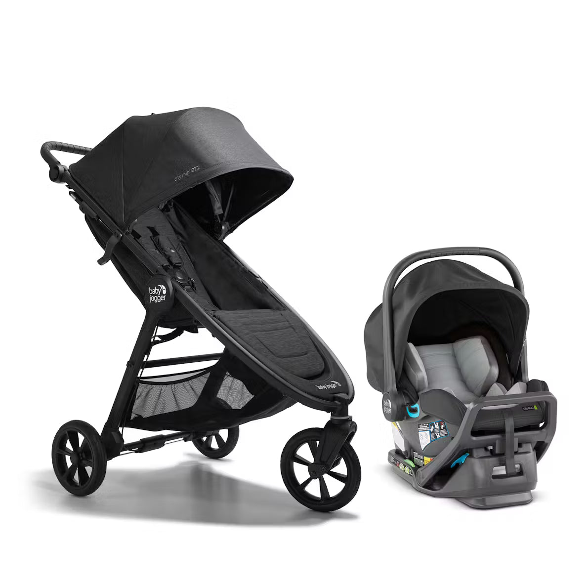 City Mini GT2 + City Go 2 Travel System Strollers - Travel Systems Baby Jogger Opulent Black