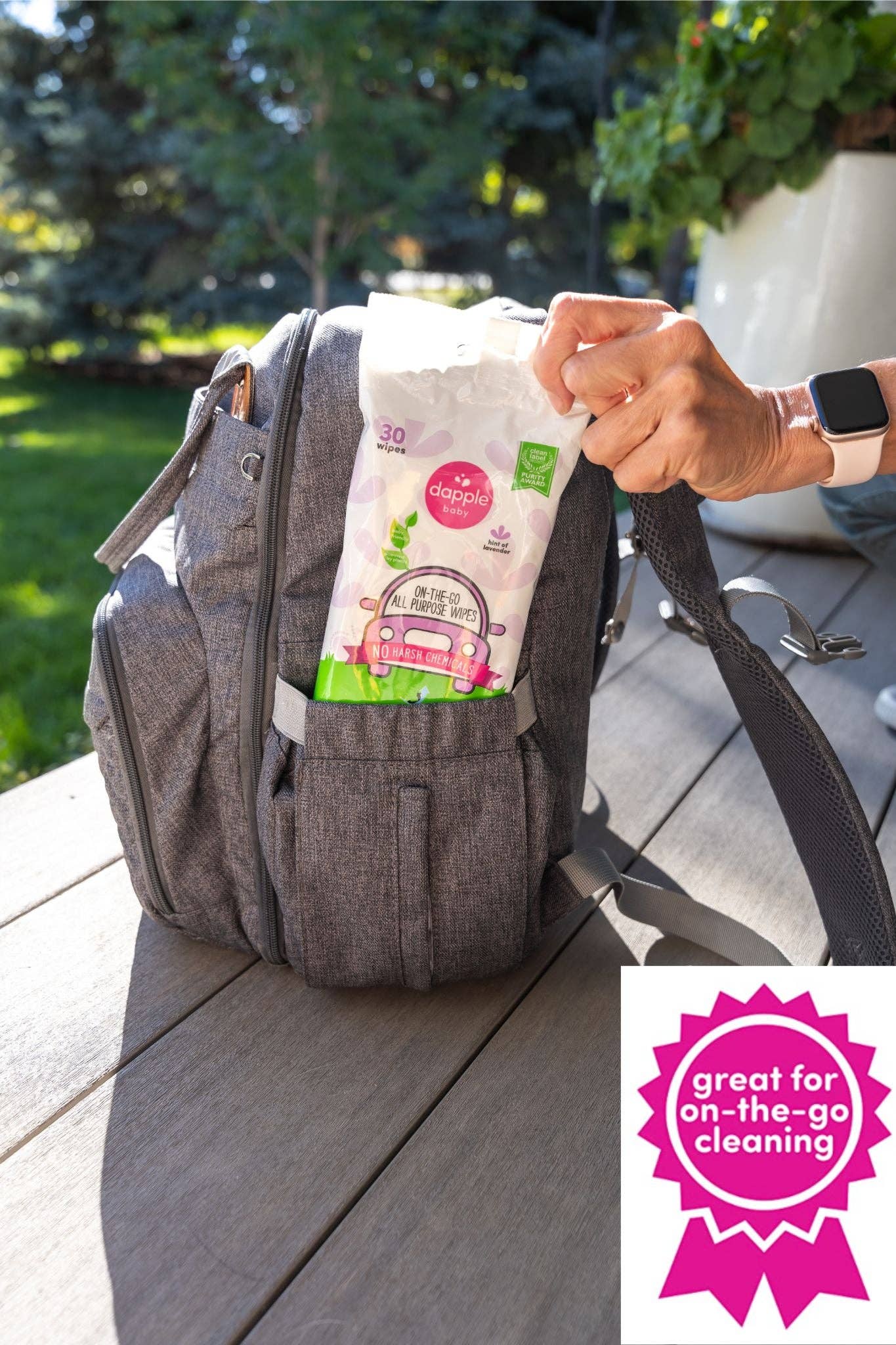Dapple On the Go Wipes, Lavender, 30ct Cleaning Sets Earth Mama Organics