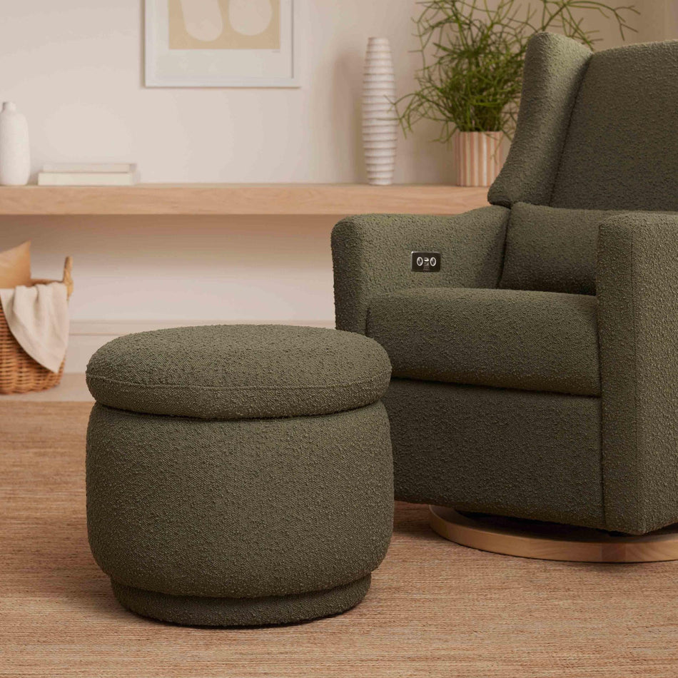 Enoki Storage Ottoman in Boucle Ottomans Babyletto