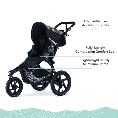 BOB Revolution Flex 3.0 Jogging Stroller, Graphite Black