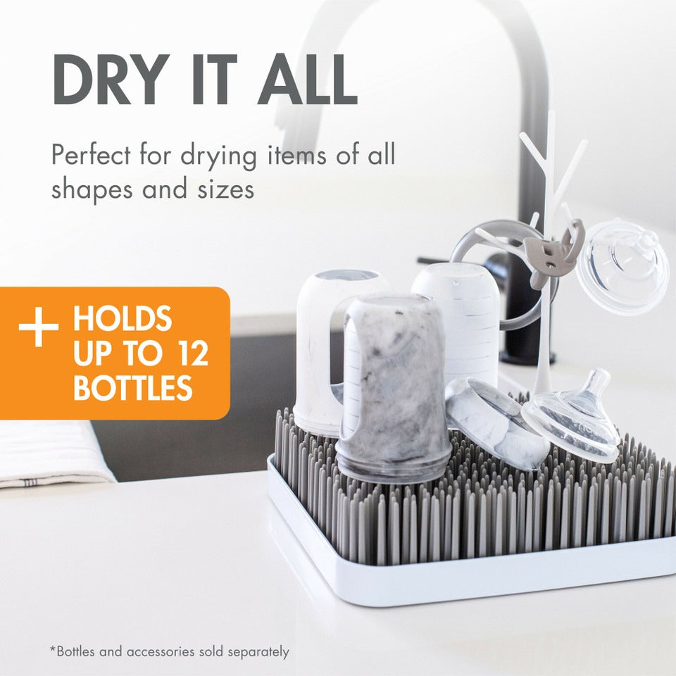 Boon Countertop Drying Rack Boon GRASS Countertop Drying Rack - Grey / White – Destination Baby & Kids