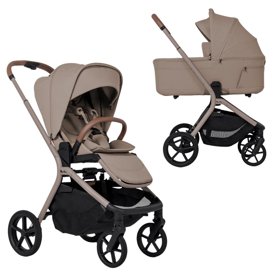 Breez Mid-Size Compact Stroller + Compact Foldable Bassinet