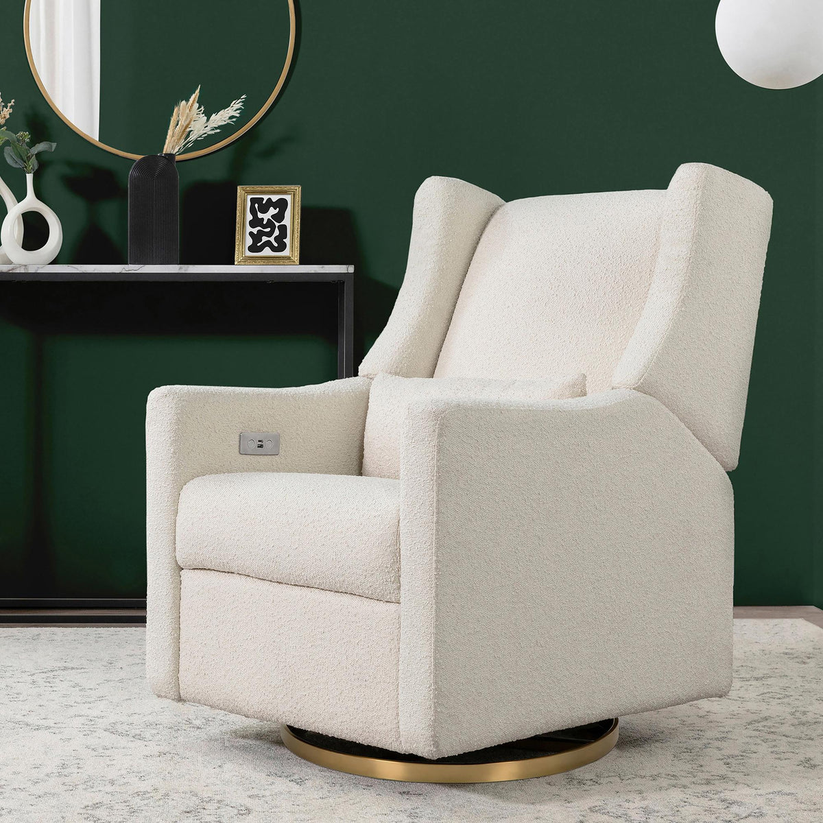 Kiwi Electronic Recliner and Swivel Glider with USB port Recliners Babyletto