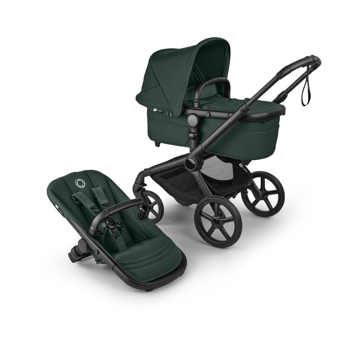 Fox 5 Renew Bassinet & Seat stroller Strollers - Single Bugaboo Fern Green
