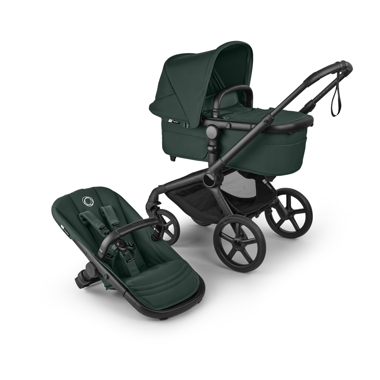 Fox 5 Renew Bassinet & Seat stroller Strollers - Single Bugaboo Fern Green