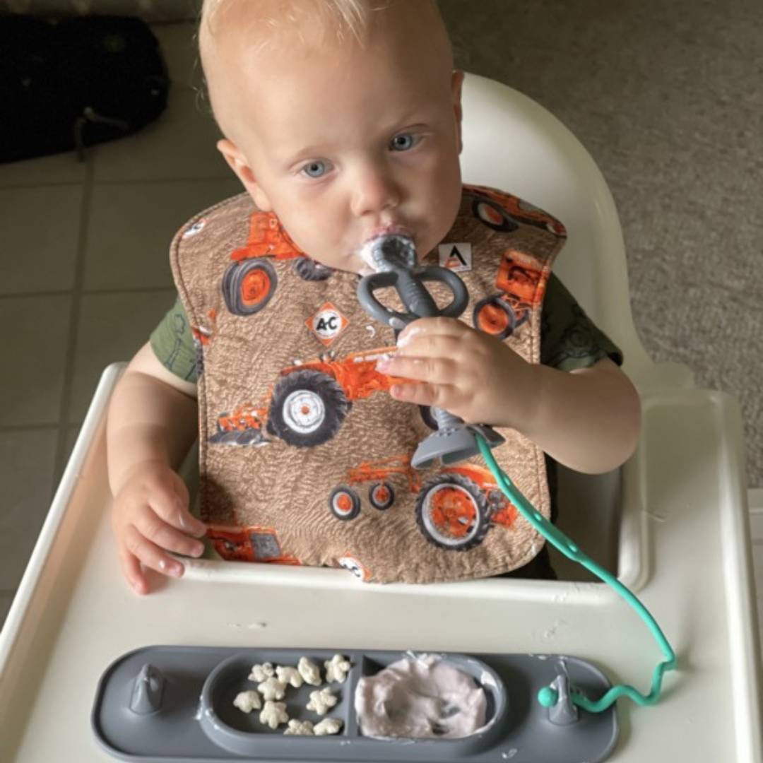 Teether Spoon Target Busy Baby 2-in-1 Teether & Training Spoon - Pewter – Destination Baby ...