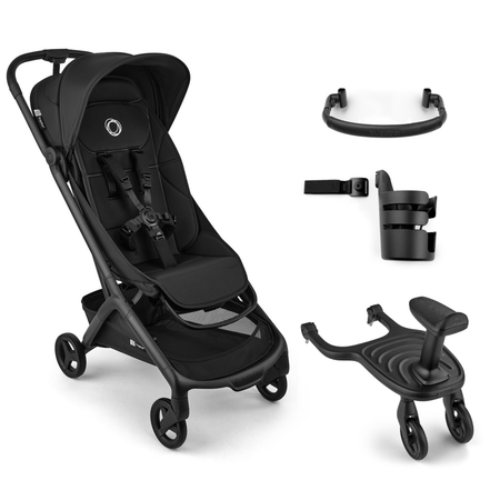 Butterfly 2 Plus Sibling Essentials Bundle Strollers - Single Bugaboo Heritage Black