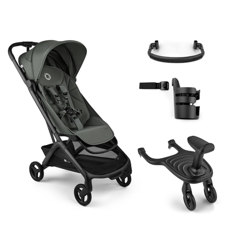 Butterfly 2 Plus Sibling Essentials Bundle Strollers - Single Bugaboo Forest Green