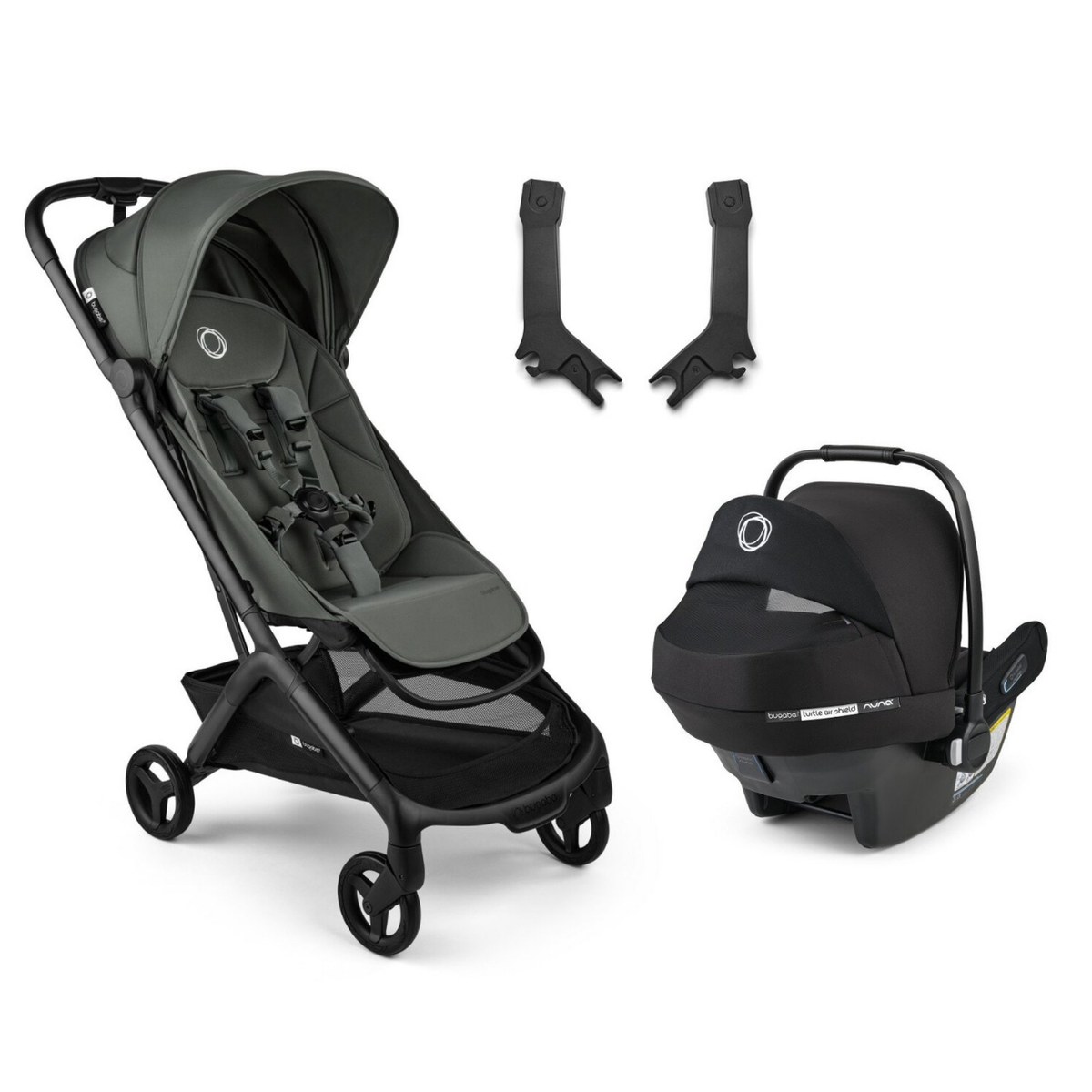 Butterfly 2 Plus Travel System Bundle Strollers - Single Bugaboo Forest Green