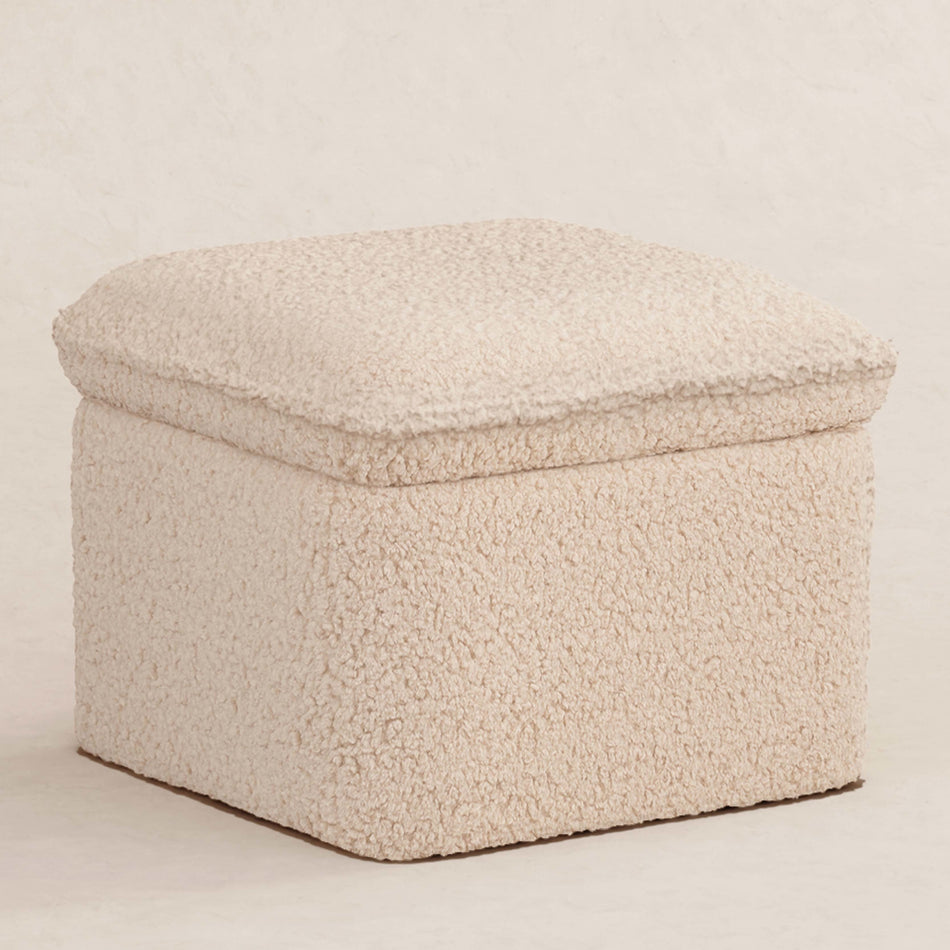 Cali Storage Ottoman in Shearling