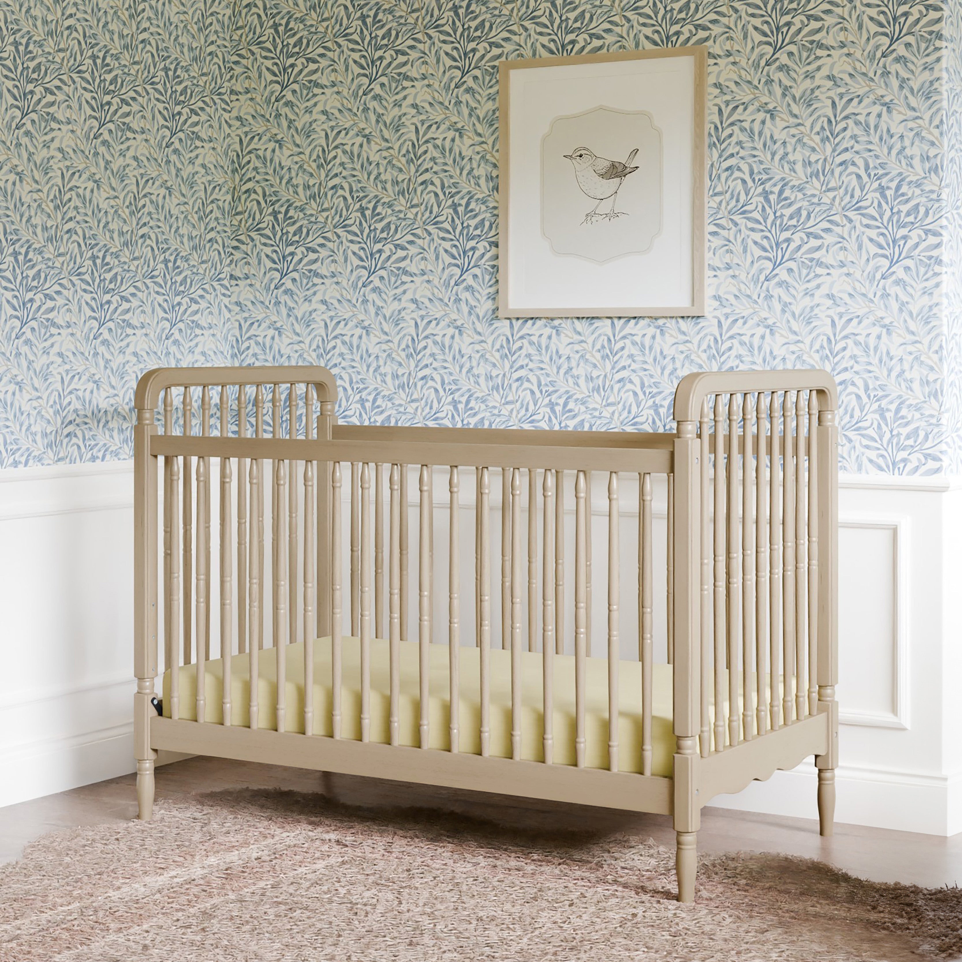 Liberty 3-in-1 Convertible Spindle Crib with Toddler Bed Conversion Kit Convertible Cribs Namesake