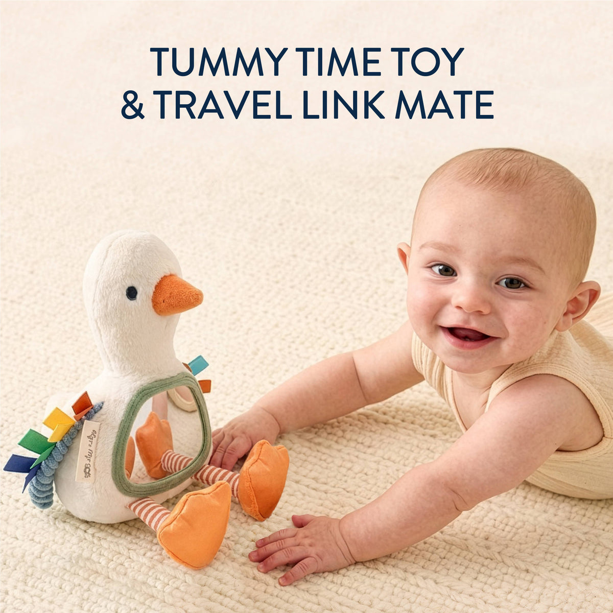 Itzy Bitzy Mirror™ Sensory Tummy Time Mirror - Goose Activity Toys Itzy Ritzy