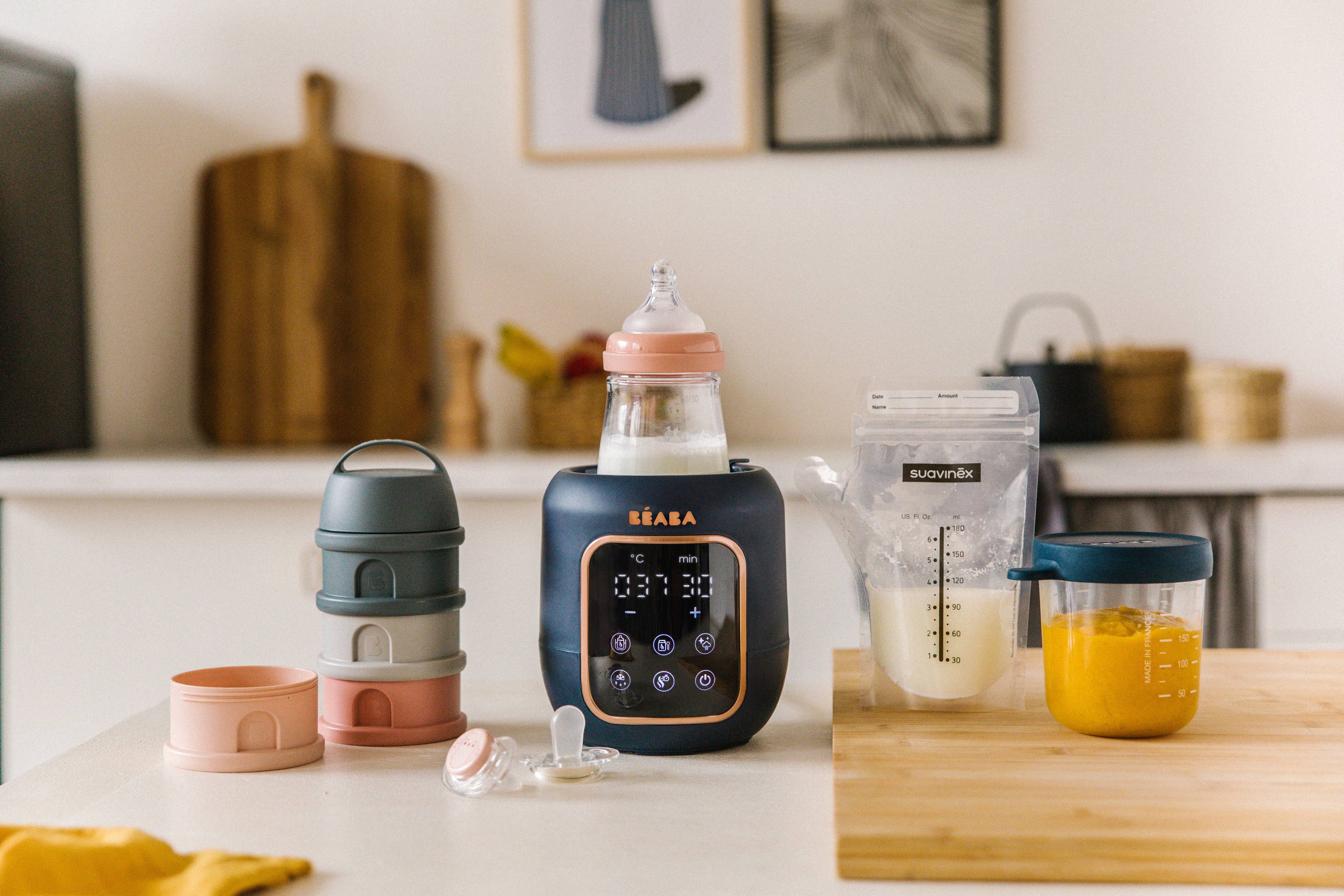 Multi Milk Baby Bottle & Jar Warmer-Midnight Feeding Accessories BEABA & Childhome
