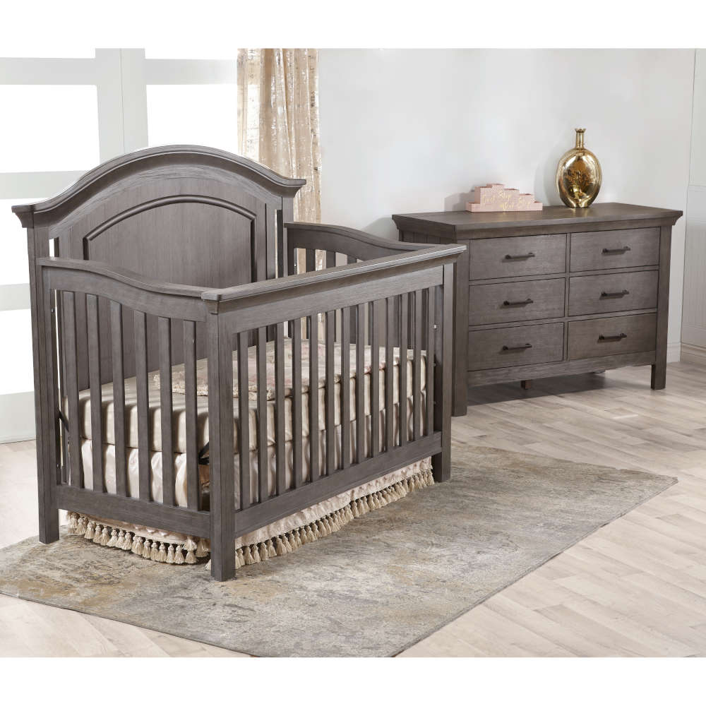 Como Arch Forever Crib + Double Dresser Set Crib Sets Pali
