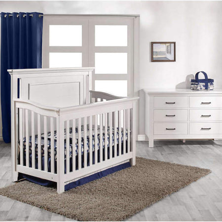 Como Flat Forever Crib + Double Dresser Set Crib Sets Pali Vintage White