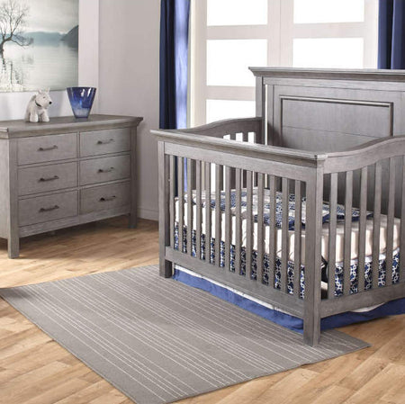 Como Flat Forever Crib + Double Dresser Set Crib Sets Pali Distressed Granite