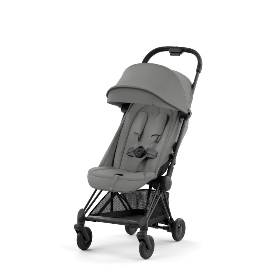 COYA w/ Matte Black Frame Strollers - Single Cybex Mirage Grey
