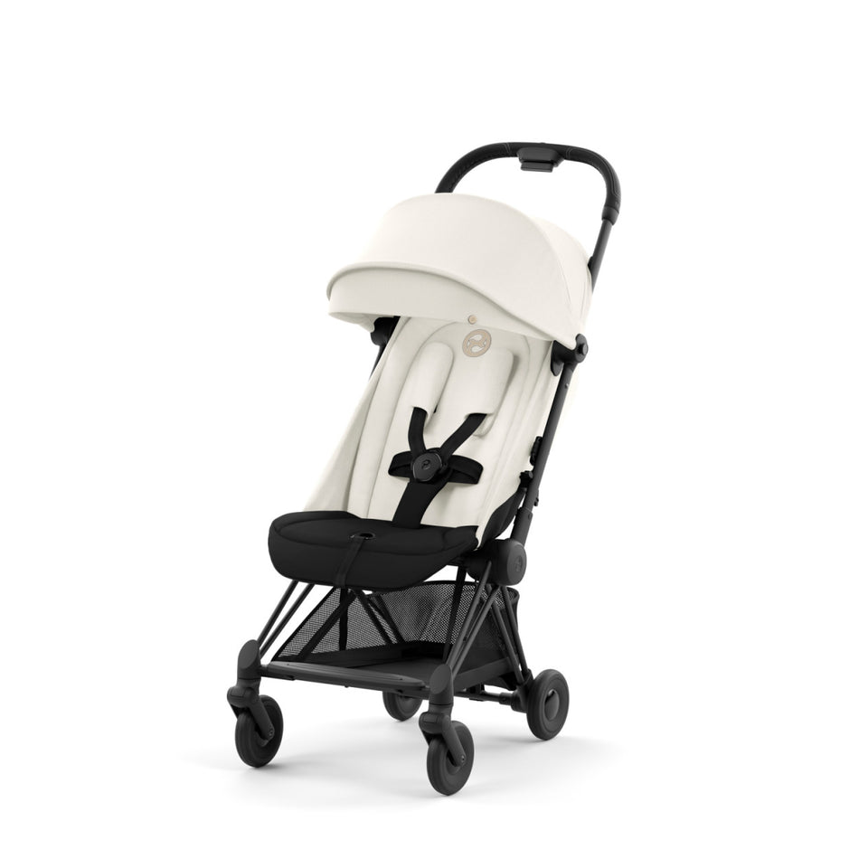 COYA w/ Matte Black Frame Strollers - Single Cybex Off White